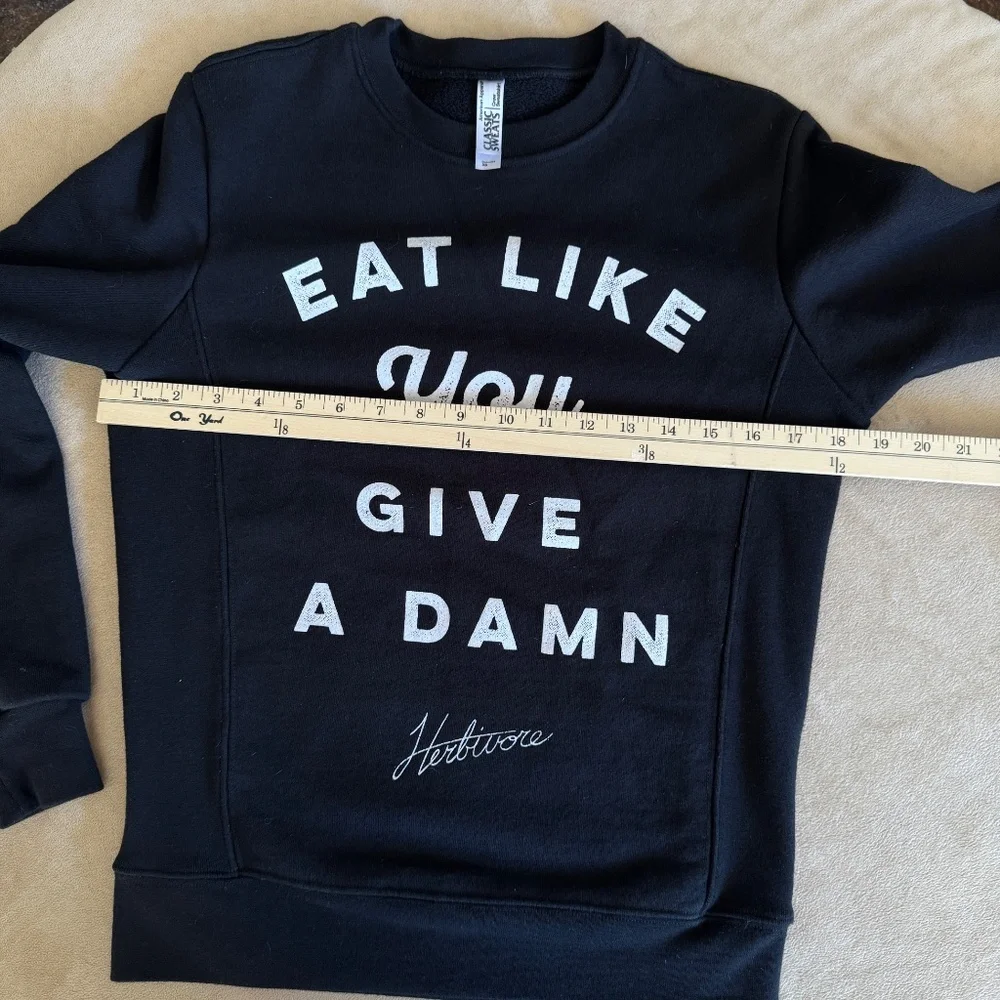 Herbivore Eat Like You Give A Damn Sweatshirt 💚 Vegan - Picture 6 of 11